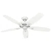 Hunter 52"  Builder Snow White Ceiling Fan In White
