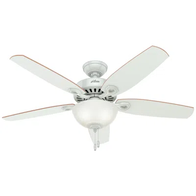 Hunter 52"  Builder White Ceiling Fan With Led Light Kit