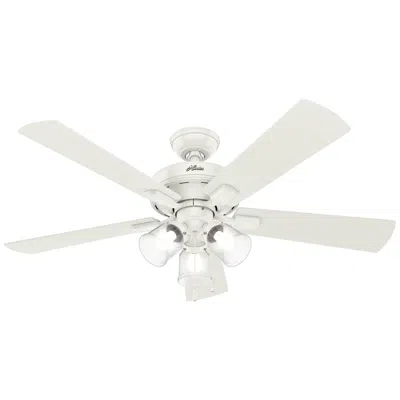 Hunter 52"  Crestfield Fresh White Led Ceiling Fan