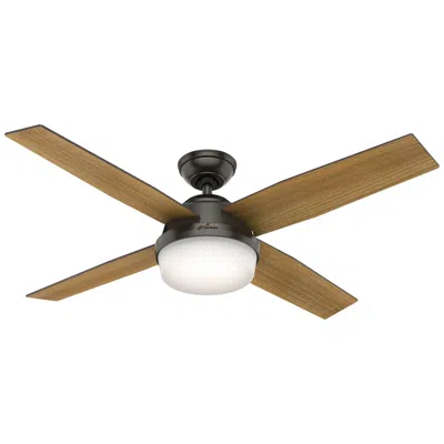 Hunter 52"  Dempsey Noble Bronze Led Ceiling Fan In Brown