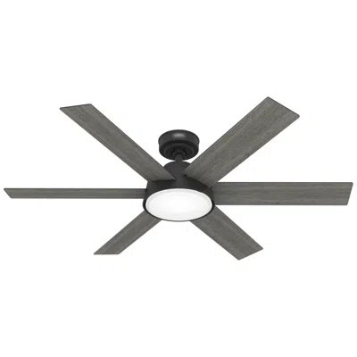 Hunter 52"  Donatella Led Matte Black Ceiling Fan With Remote In Gray