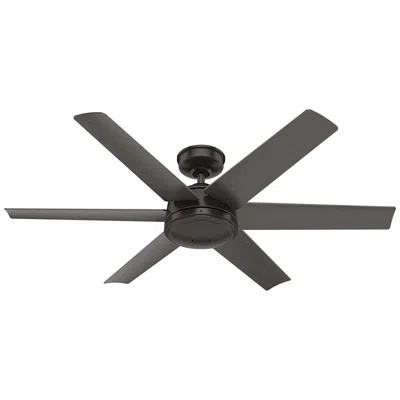 Hunter 52"  Jetty Bronze Weathermax Outdoor Fan With Wall Control In Gray