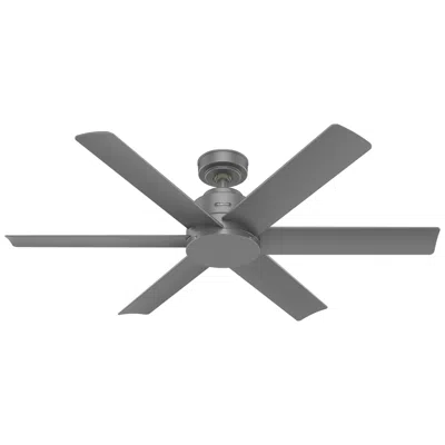 Hunter 52"  Kennicott Matte Silver Ceiling Fan In Gray