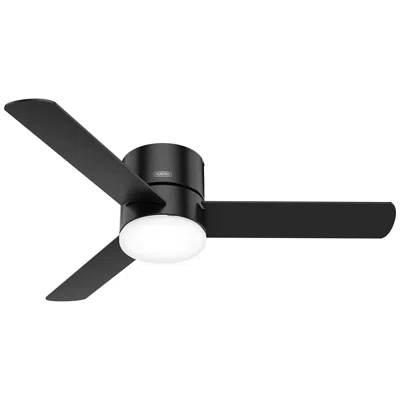 Hunter 52"  Minimus Matte Black 3-blade Led Ceiling Fan With Remote