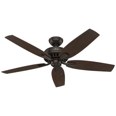 Hunter 52"  Newsome Premier Bronze Ceiling Fan And Pull Chain In Brown