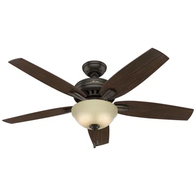 Hunter 52"  Newsome Premier Bronze Ceiling Fan With Led Light Kit In Brown