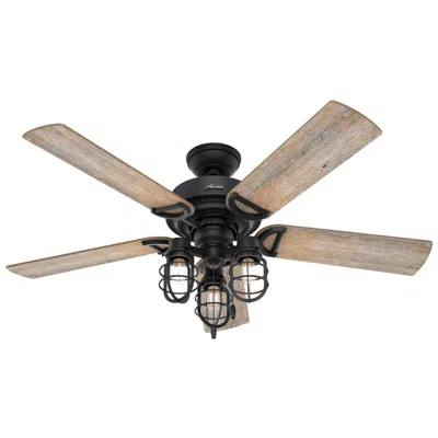 Hunter 52"  Starklake Natural Black Iron Led Ceiling Fan