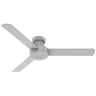Hunter 52 Inch Presto Dove Grey Low Profile Ceiling Fan And Wall Control In Gray