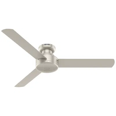 Hunter 52 Inch Presto Matte Nickel Low Profile Ceiling Fan And Wall Control In Multi