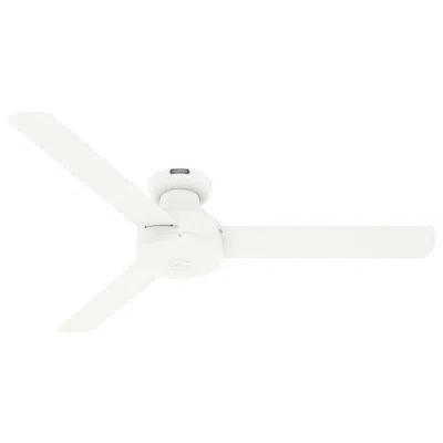 Hunter 52 Inch Presto Matte White Low Profile Ceiling Fan And Wall Control