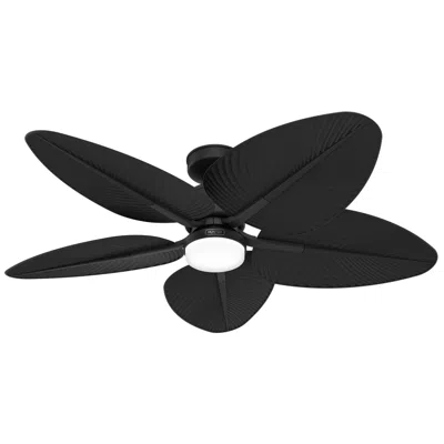 Hunter 52 Inch Tropic View Matte Black Damp Rated Ceiling Fan