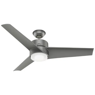 Hunter 54"  Havoc-weathermax Matte Silver Modern Fan With Wall Control In Gray
