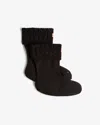 Hunter 6 Stitch Cable Short Boot Sock In Brown