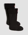 Hunter 6 Stitch Cable Tall Boot Sock In Black