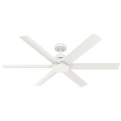 Hunter 60" Kennicott Energy Stara Fresh White Damp Rated Fan With Remote In Multi