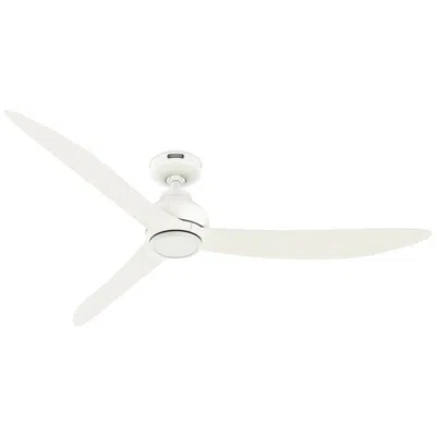 Hunter 60" Mazzini Matte White Damp Rated Ceiling Fan And Handheld Remote In Animal Print