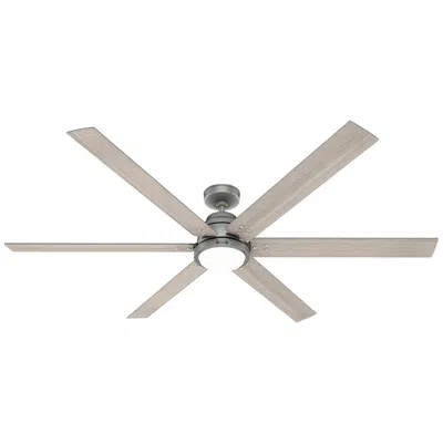 Hunter 72"  Gravity Matte Silver Led Smart Ceiling Fan In Gray