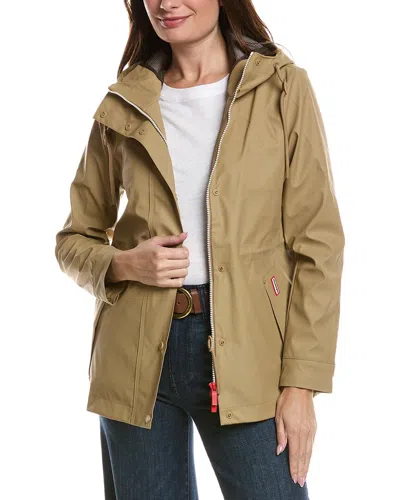 Hunter Abbey Rubberized Short Rain Jacket In Brown