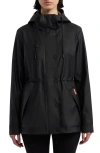 Hunter Short Rubberized Waterproof Rain Jacket In Black