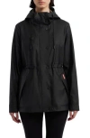 Hunter Abbey Rubberized Short Rain Jacket In Blue