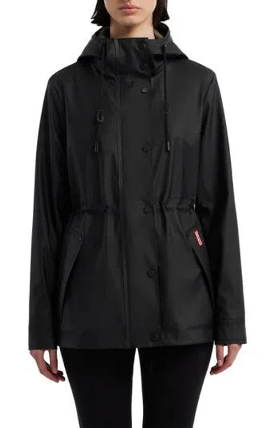 Hunter Abbey Short Rubberized Rain Jacket In Blue