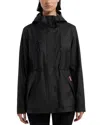 Hunter Short Rubberized Waterproof Rain Jacket In Black