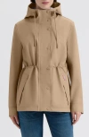 Hunter Abbey Short Rubberized Rain Jacket In Brown