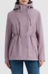 Hunter Abbey Short Rubberized Rain Jacket In Purple