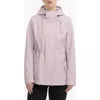 Hunter Short Rubberized Waterproof Rain Jacket In Rose