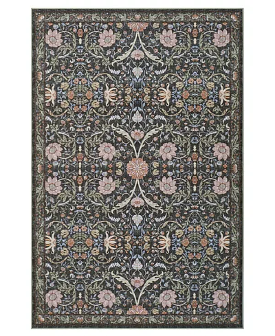 Hunter Abrabella Washable Non-slip Printed Chenille Accent Rug, 72" X 48" In Multi