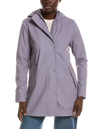 Hunter Acacia Rubberized Mid Length Rain Jacket In Multi