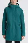 Hunter Acacia Rubberized Water-repellent Rain Jacket In Green