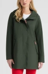 Hunter Acacia Rubberized Water-repellent Rain Jacket In Green
