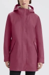 Hunter Acacia Rubberized Water-repellent Rain Jacket In Purple