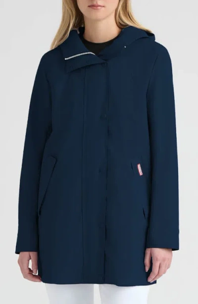 Hunter Acacia Waterproof Rubberized Rain Jacket In Gray