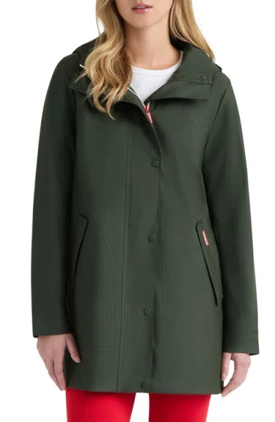 Hunter Acacia Waterproof Rubberized Rain Jacket In Green