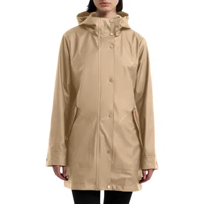 Hunter Acacia Waterproof Rubberized Raincoat In Brown