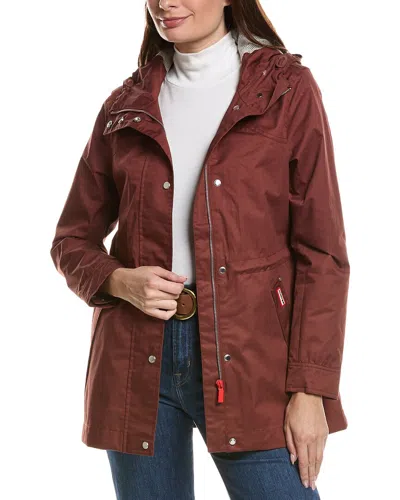 Hunter Adela Waterproof Classic Rain Jacket In Brown
