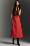 Hunter Adele Midi Skirt In Red