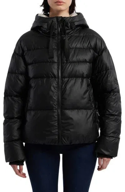Hunter Admiral Pu Coated Cropped Puffer Jacket In Multi