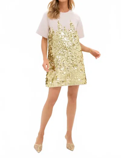 Hunter Aerin Dress In City Lights Gold