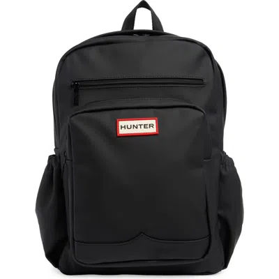Hunter All In Faux Leather Backpack In Black