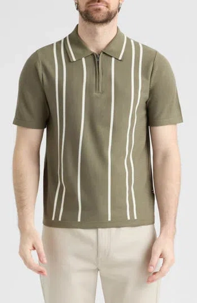 Hunter Alsen Half Zip Polo Sweater In Multi