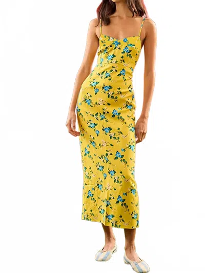 Hunter Amal Spaghetti Strap Midi Dress In Middleton Meadow In Multi