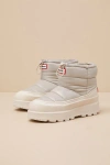 Hunter Amble Light Natural Waterproof Puffer Booties In Taupe