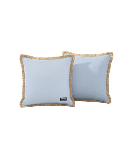 Hunter Amelia Square Outdoor 2-pc. Decorative Pillow Set In Blue