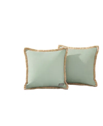 Hunter Amelia Square Outdoor 2-pc. Decorative Pillow Set In Green