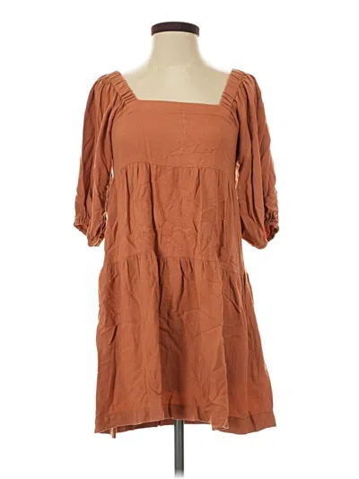 Pre-owned Hunter & Brown Casual Dress In Brown