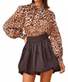 Hunter Angelina Mini Skirt In Onyx In Black