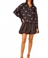 Hunter Angelina Mini Skirt In Onyx In Black